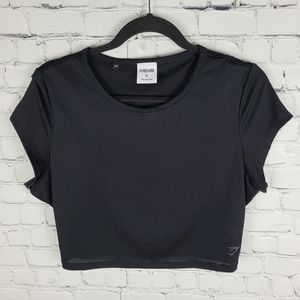 GYMSHARK | cap sleeve crop crewneck workout gym top